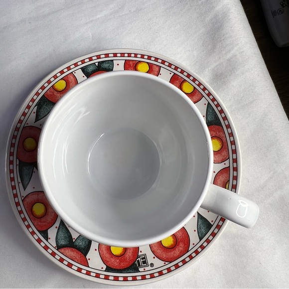 Be Warm Inside And Out by Mary Engelbrieit Cup and Matching Saucer Set. - Picture 8 of 10